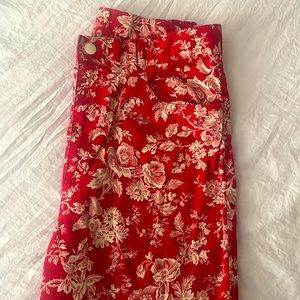 Ralph Lauren Red & white Flower printed pants